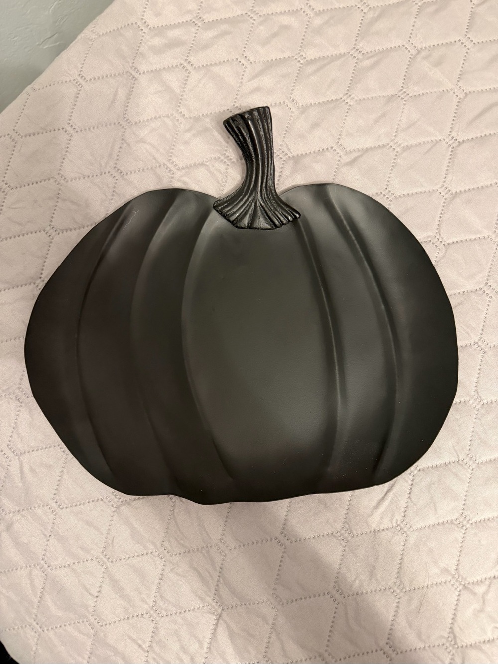 Matte Black Pumpkin Accent Platter - Home Accents Decor